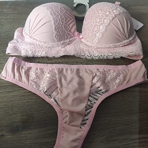 Conjunto Lingerie Em Microfibra Drapeado E Renda