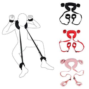 Kit Sado Com Algema De Braço E Perna E Cabeça