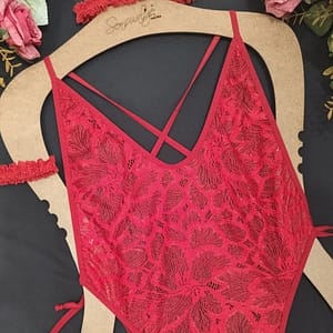 Body Transparente Em Rendão Sensual