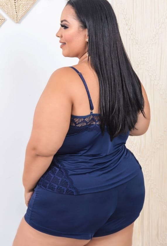 Baby Doll Sensual Sem Bojo Em Liganete E Renda - Imagem 2
