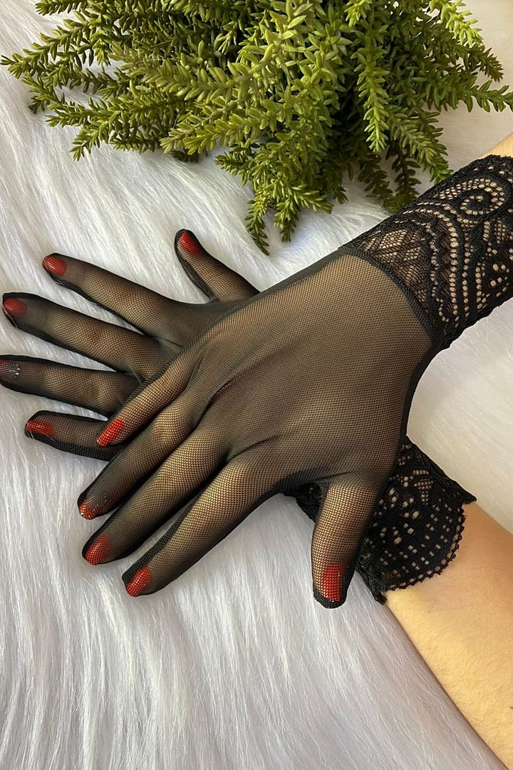 Luva Sensual Para Fantasias Em Tule Liso