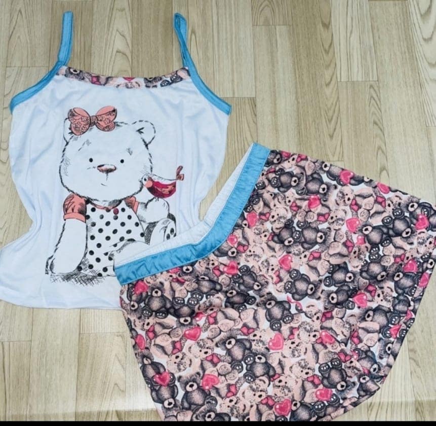 Conjunto Baby Doll Em Malha Algodão