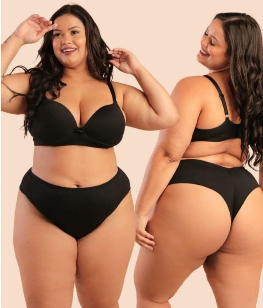 Conjunto de Lingerie Plus Calcinha Fio Duplo